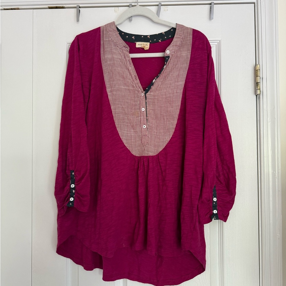 Large Anthropologie Meadow Rue Women's Pink Blouse
